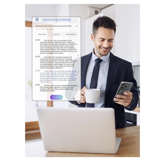 Banoshalo AI Voice Recorder Translation Transcription 107 Languages w ChatGPT - Picture 16 of 16